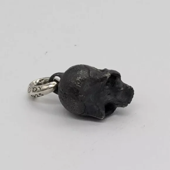 David Yurman Sterling Silver Skull Pendant Charm
